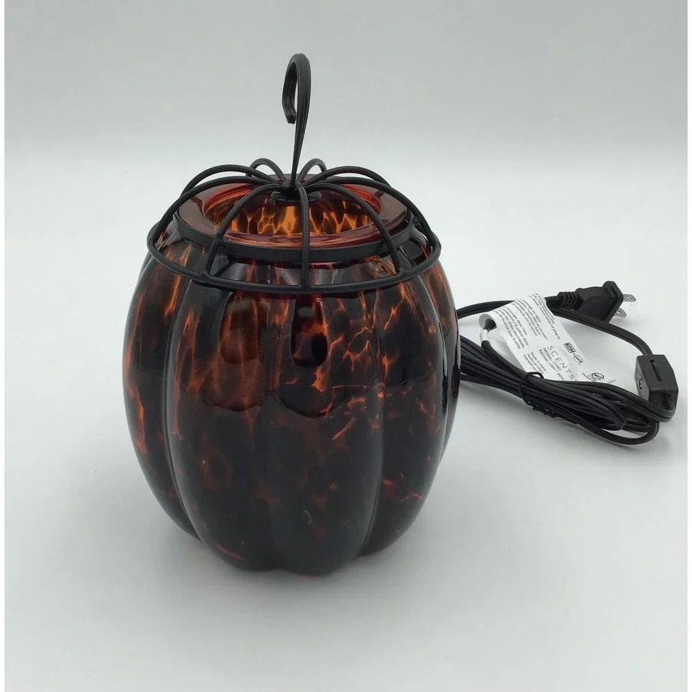 Scentsy Tiger Eye Pumpkin Electric Wax Warmer Fall Decor Thanksgiving Halloween